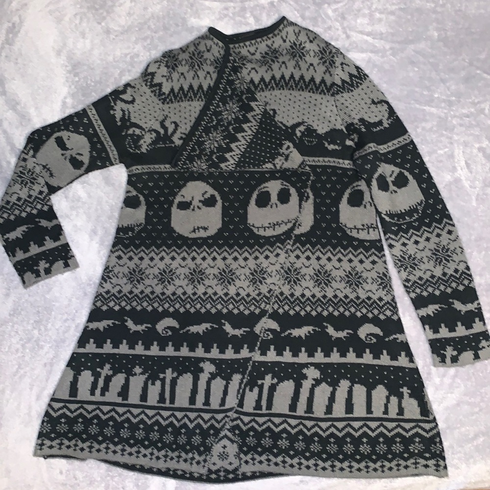 Jack Skellington Drape Front Sweater - Torrid 0